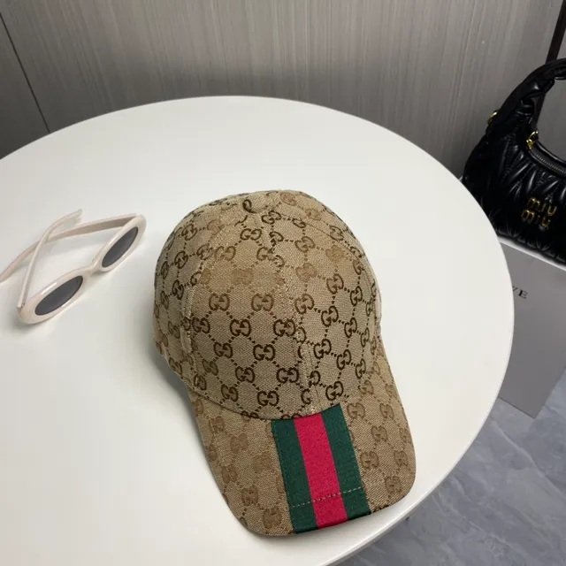 Gucci GG Supreme Monogram Web Stripe Baseball Cap 6