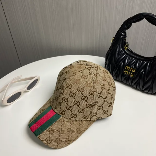 Gucci GG Supreme Monogram Web Stripe Baseball Cap 7