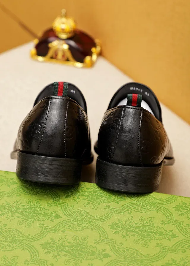 Gucci Horsebit 1955 Black Embossed GG Loafers 3