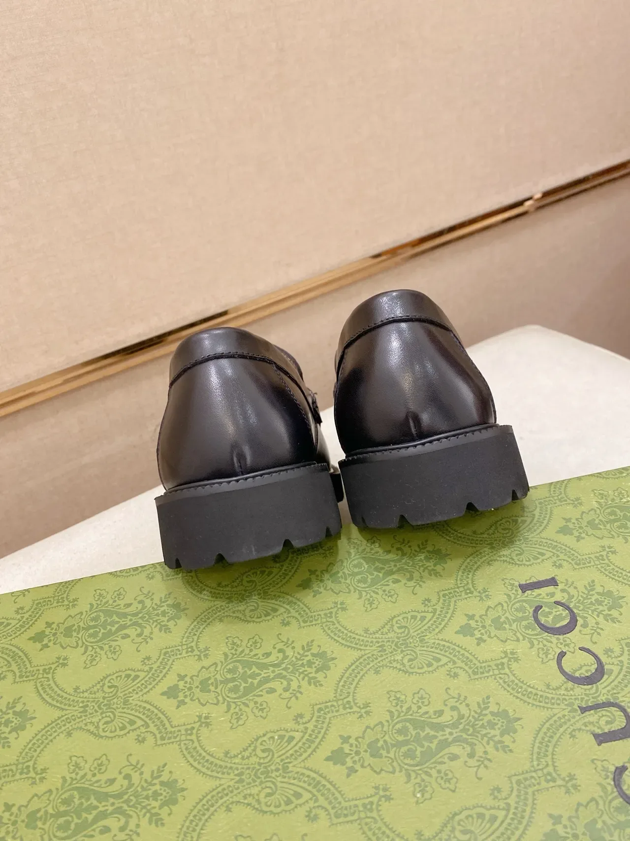 Gucci Horsebit 1955 Black Green Leather Upper Web Stripe Strap Loafer 3