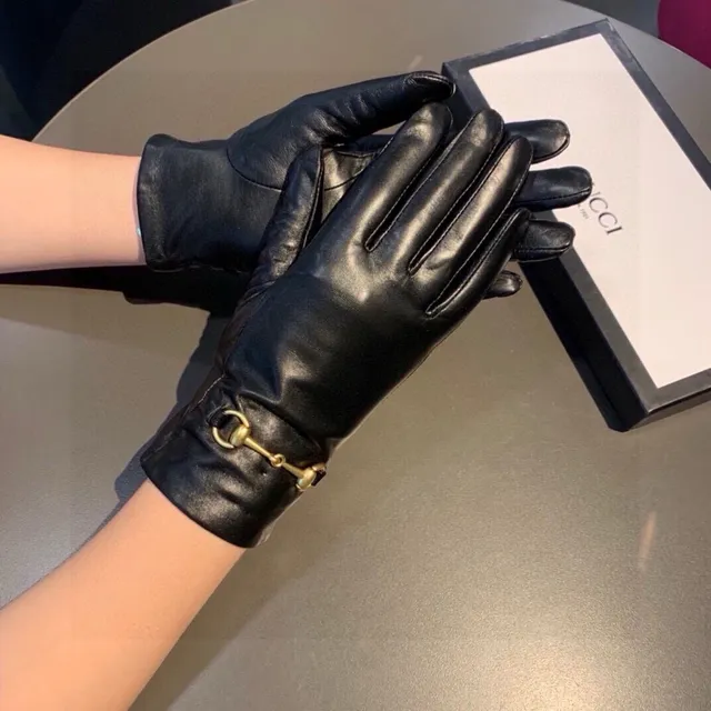 Gucci Horsebit 1955 Black Leather Gloves 2