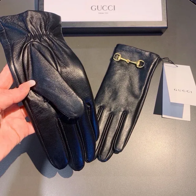 Gucci Horsebit 1955 Black Leather Gloves 4