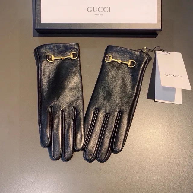 Gucci Horsebit 1955 Black Leather Gloves 5