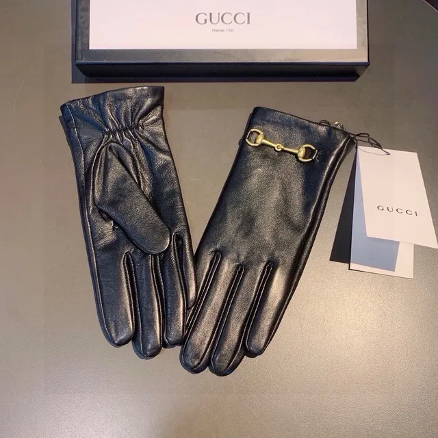 Gucci Horsebit 1955 Black Leather Gloves 6
