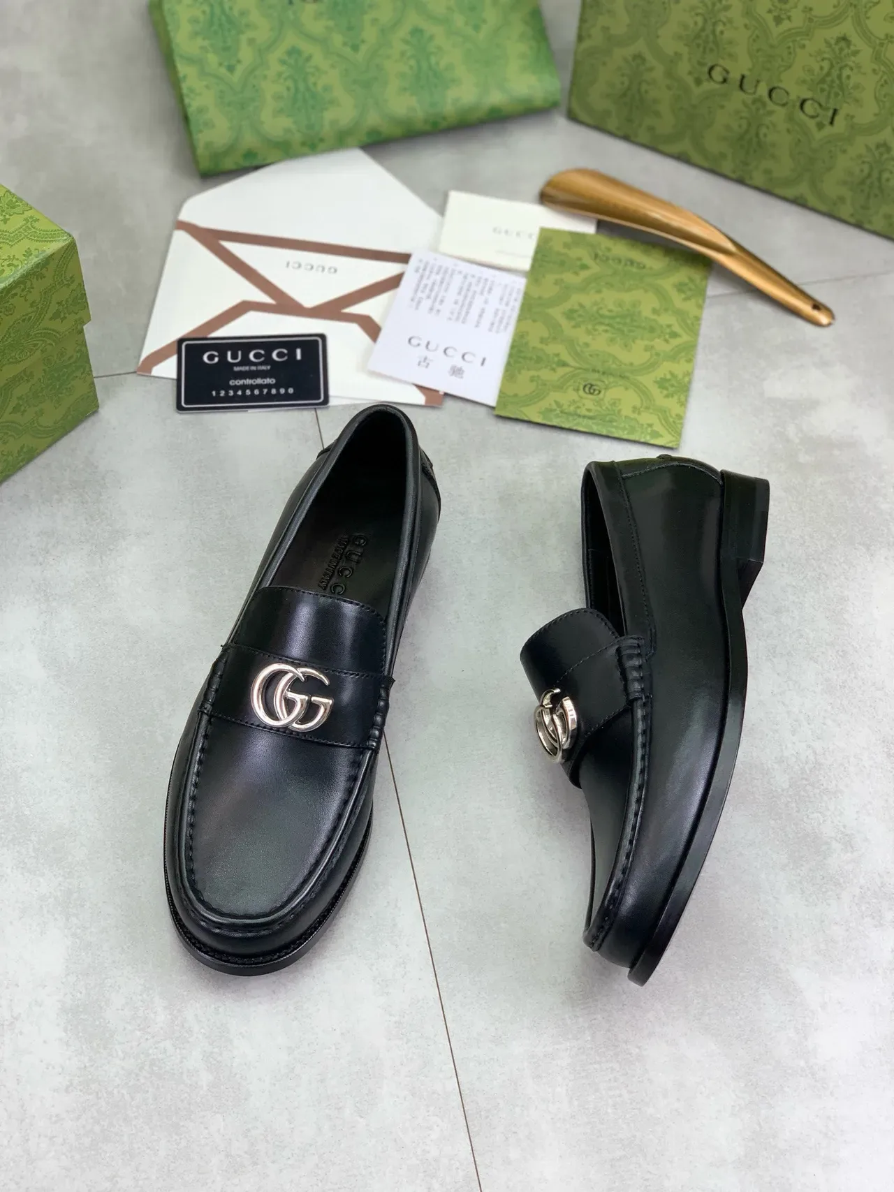 Gucci Horsebit 1955 Black Leather Horsebit Loafers 4