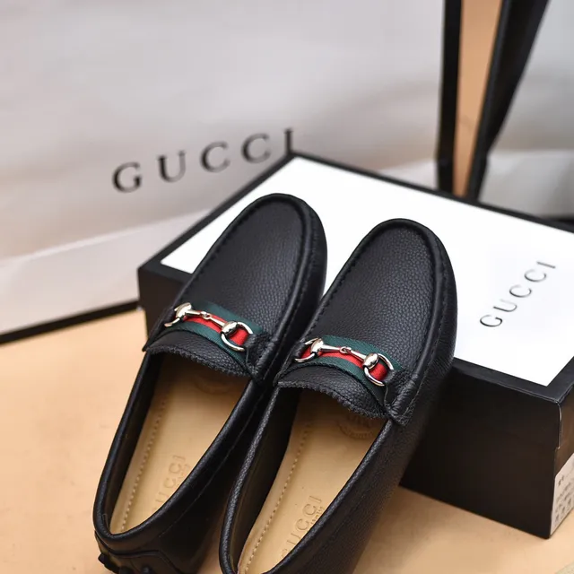Gucci Horsebit 1955 Black Pebbled Leather Loafers 2