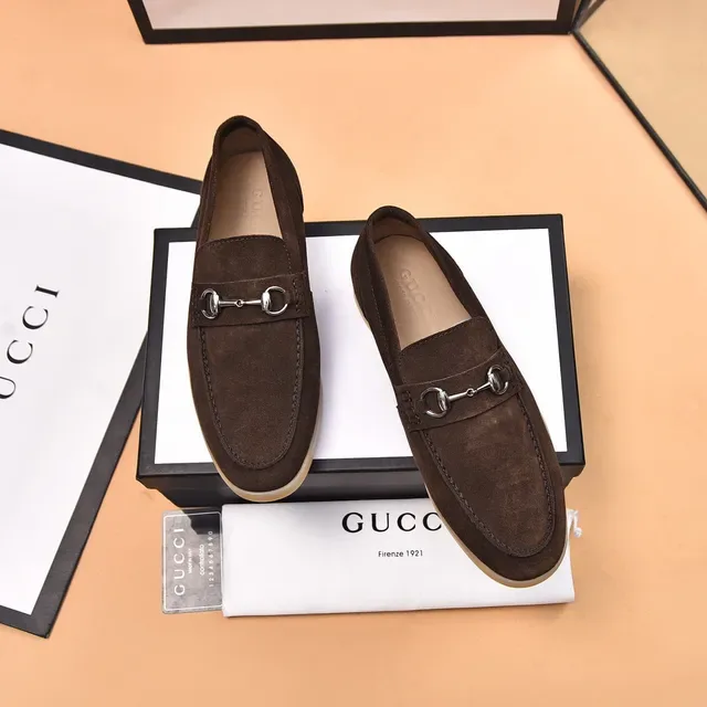 Gucci Horsebit 1955 Brown Suede Loafers 2
