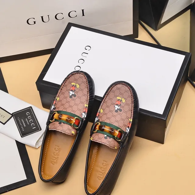 Gucci Horsebit 1955 Mickey Mouse Print Loafers 3