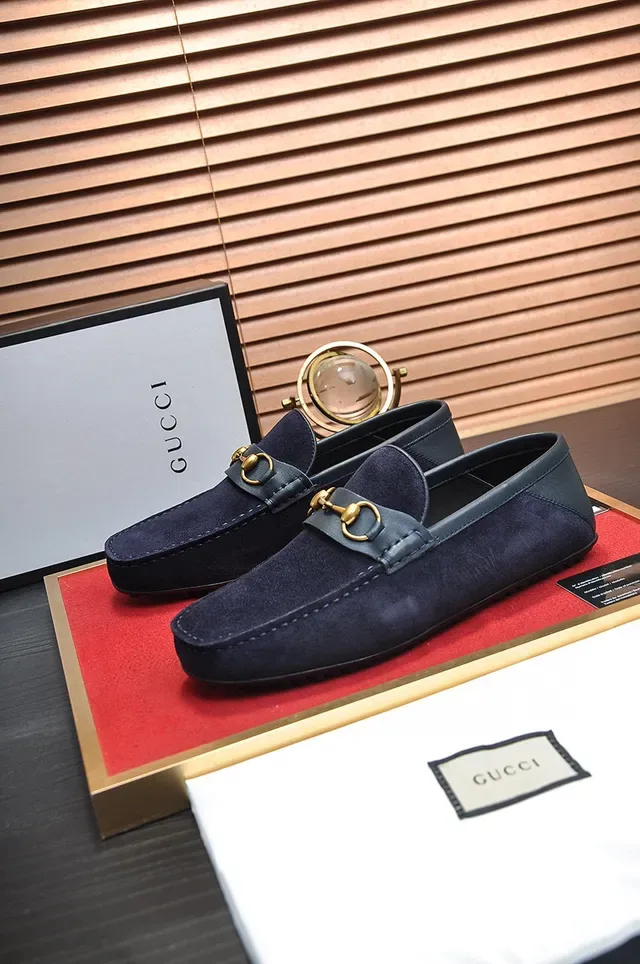 Gucci Horsebit 1955 Mocassins daim Navy 2