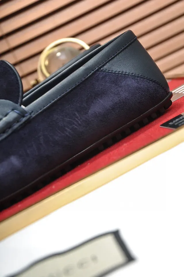 Gucci Horsebit 1955 Mocassins daim Navy 3
