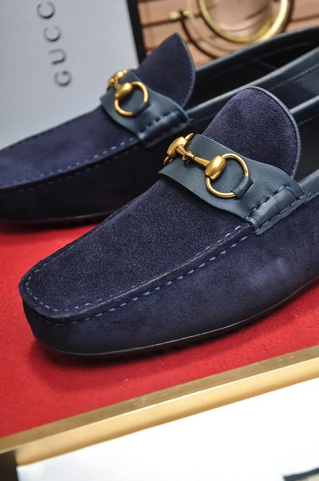 Gucci Horsebit 1955 Mocassins daim Navy 4