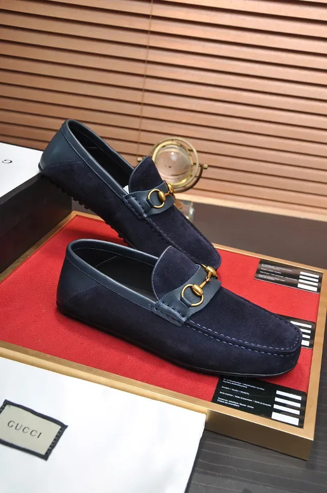 Gucci Horsebit 1955 Mocassins daim Navy 6