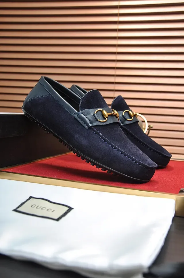 Gucci Horsebit 1955 Mocassins daim Navy 8