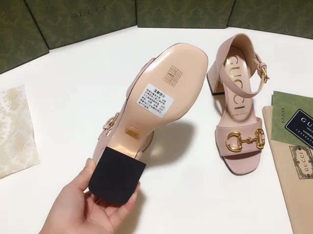 Gucci Horsebit 1955 Pink Gold Buckle Block Heel 3