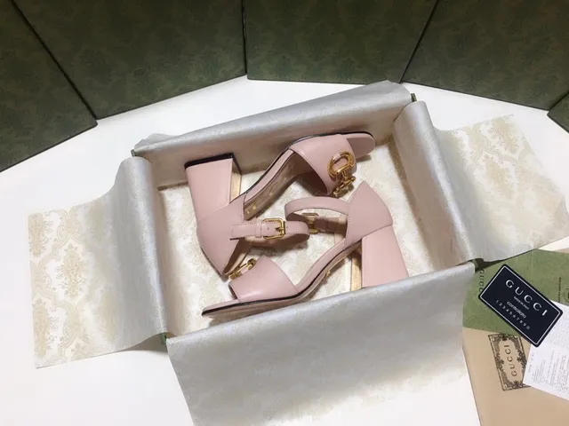 Gucci Horsebit 1955 Pink Gold Buckle Block Heel 6