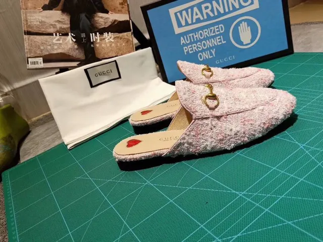 Gucci Horsebit 1955 Mocassin en Tweed Rose Slip-On 7