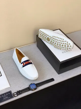 Gucci Horsebit 1955 Mocassins en cuir blanc 4