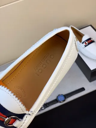 Gucci Horsebit 1955 Mocassins en cuir blanc 7