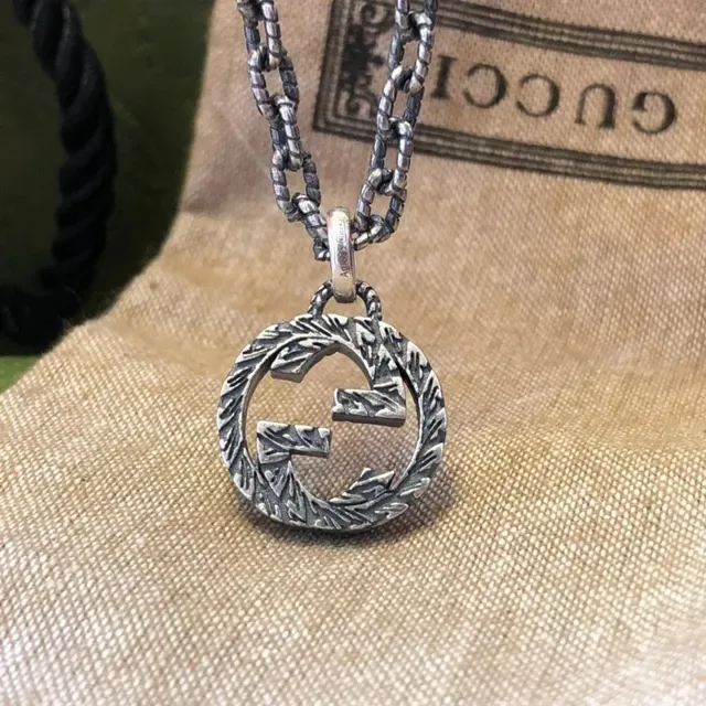 Gucci Interlocking G Laurel Wreath Pendant Necklace 5