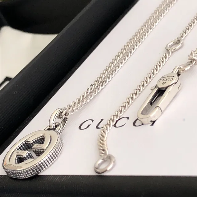 Gucci Interlocking G Pendant Silver Necklace 9