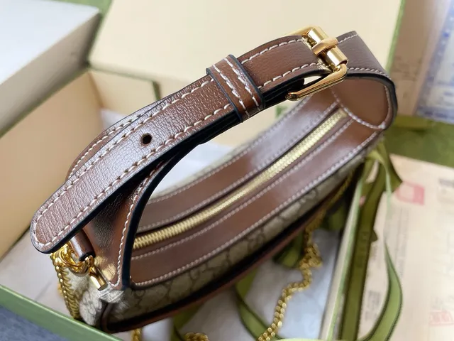 Gucci Jackie 1961 Beige Brown GG Monogram Canvas Underarm Bag 3