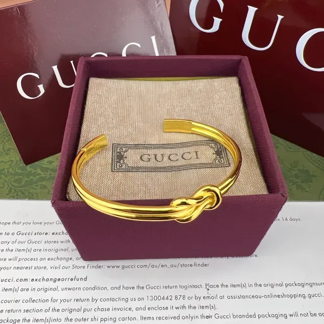 Gucci Knot Interwoven Polished Silver Ring 5
