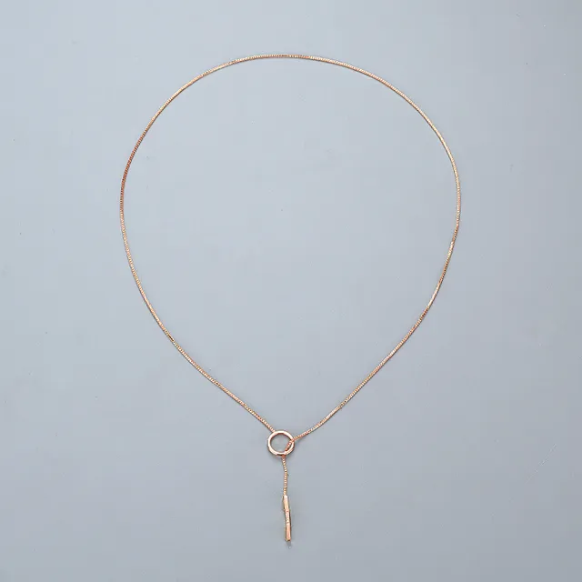 Gucci Lariat Necklace Gold Box Chain Necklace 3