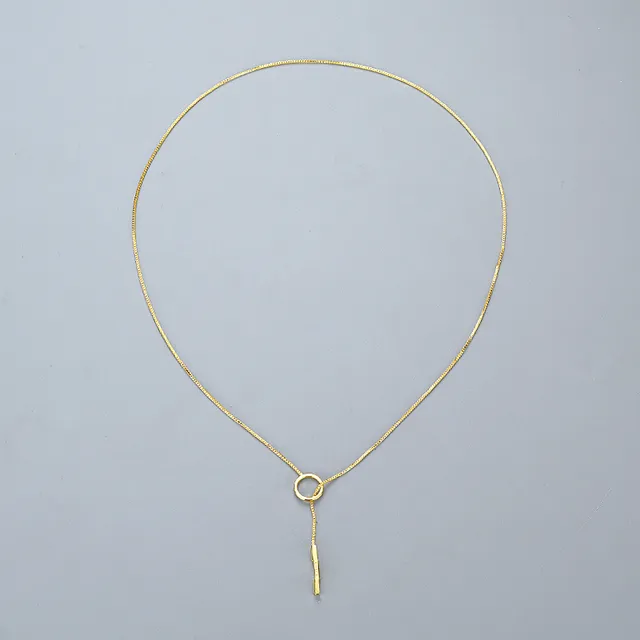Gucci Lariat Necklace Gold Box Chain Necklace 4