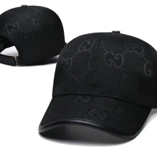 Gucci মোনোগ্রাম্ড স্ট্রাকচার্ড কালো বেসবল ক্যাপ