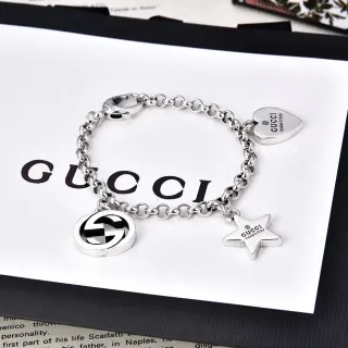 Gucci Multi-Charm Silver Chain Bracelet