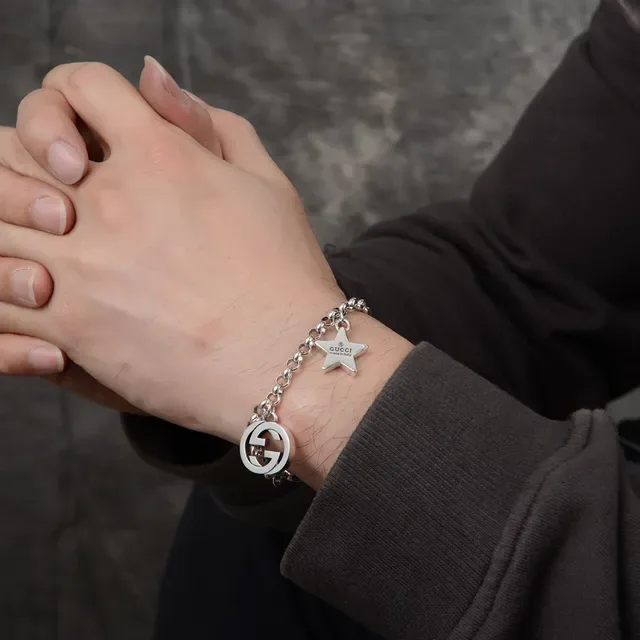 Gucci Multi-Charm Silver Chain Bracelet 4