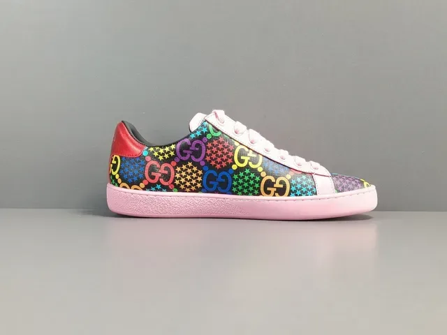 Gucci Multicolor Pink GG Monogram Print Rubber Cupsole Lifestyle Sneakers 12