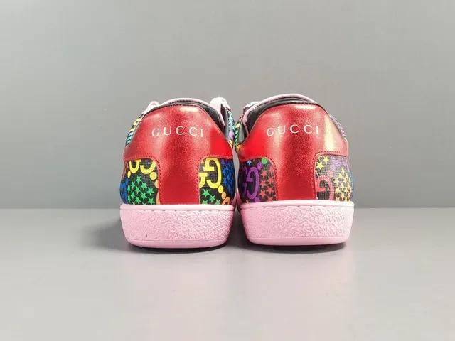 Gucci Multicolor Pink GG Monogram Print Rubber Cupsole Lifestyle Sneakers 14