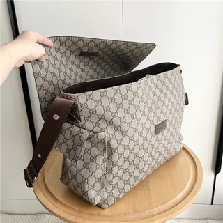 Gucci Ophidia Beige Marron Monogram Toile Flap-Front Sac Messager 7