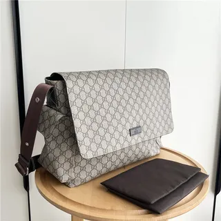 Gucci Ophidia Beige Marron Monogram Toile Flap-Front Sac Messager 9