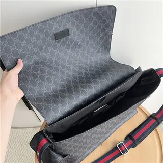 Gucci Ophidia Beige Marron Monogram Toile Flap-Front Sac Messager 14