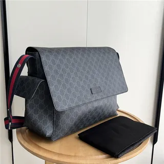 Gucci Ophidia Beige Marron Monogram Toile Flap-Front Sac Messager 18