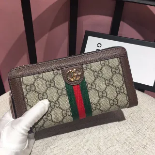Gucci Ophidia GG Monogram Web Stripe Long Wallet