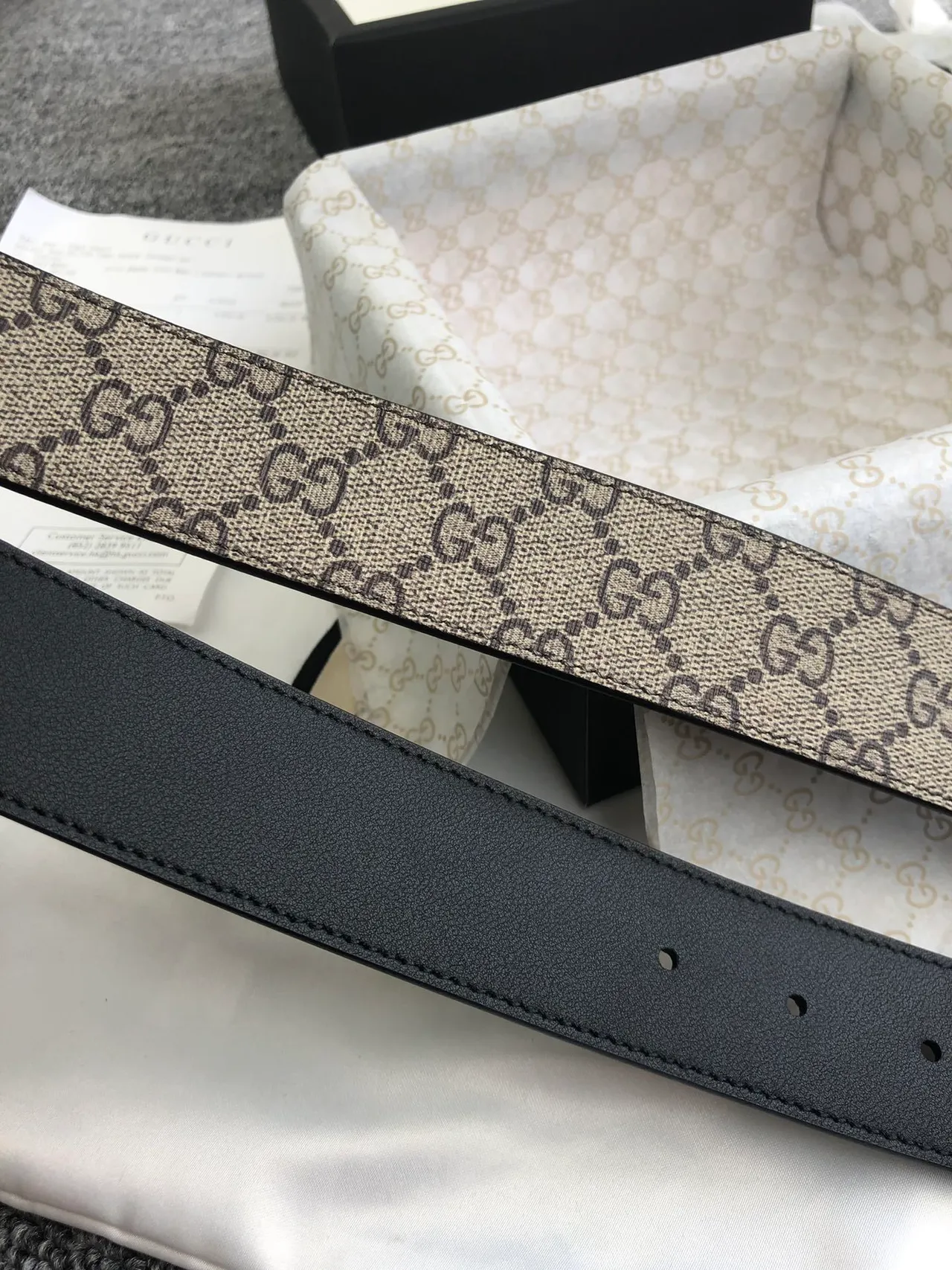 Gucci Ophidia GG Supreme Monogram Leather Belt 5
