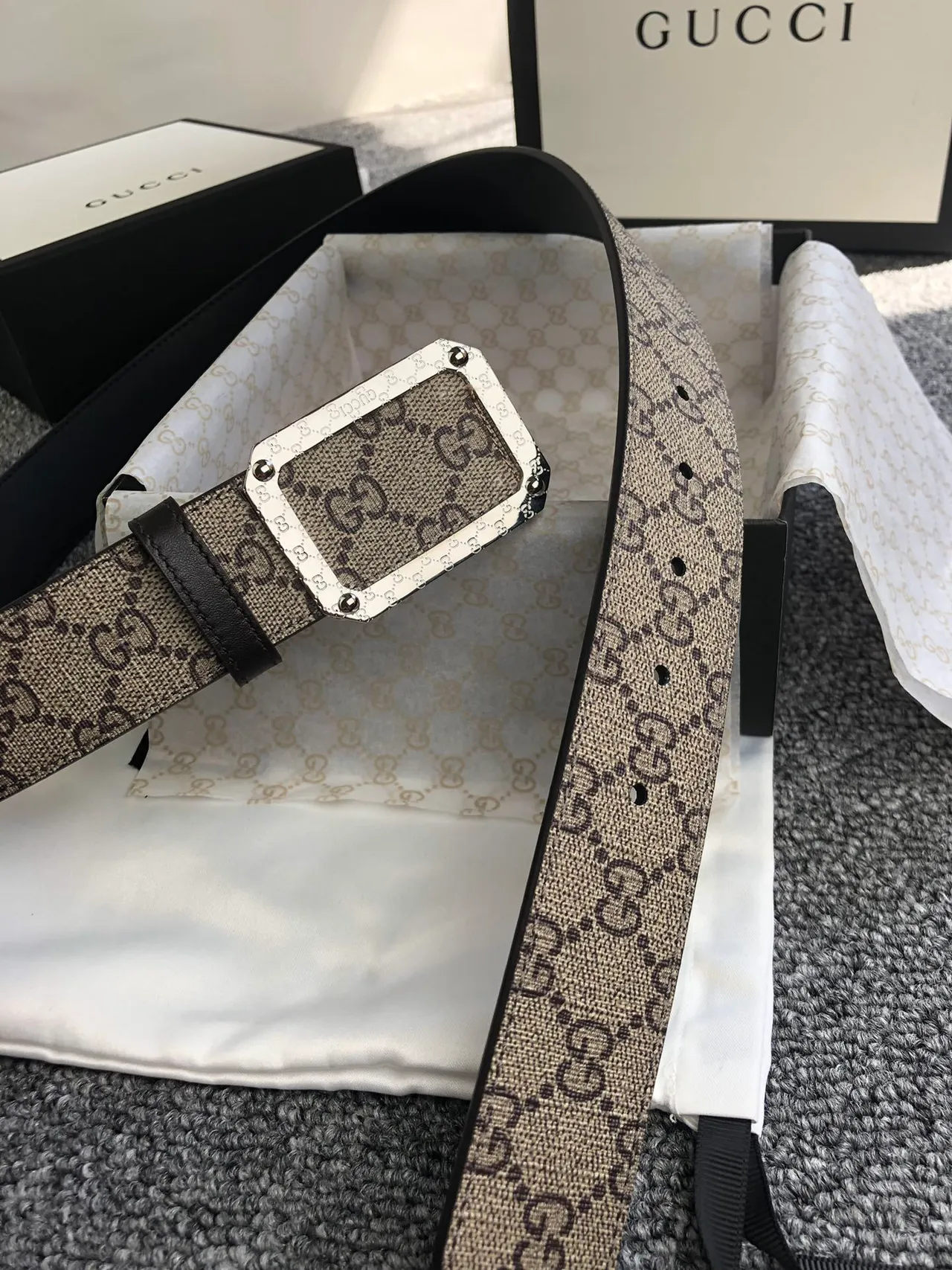 Gucci Ophidia GG Supreme Monogram Leather Belt 8
