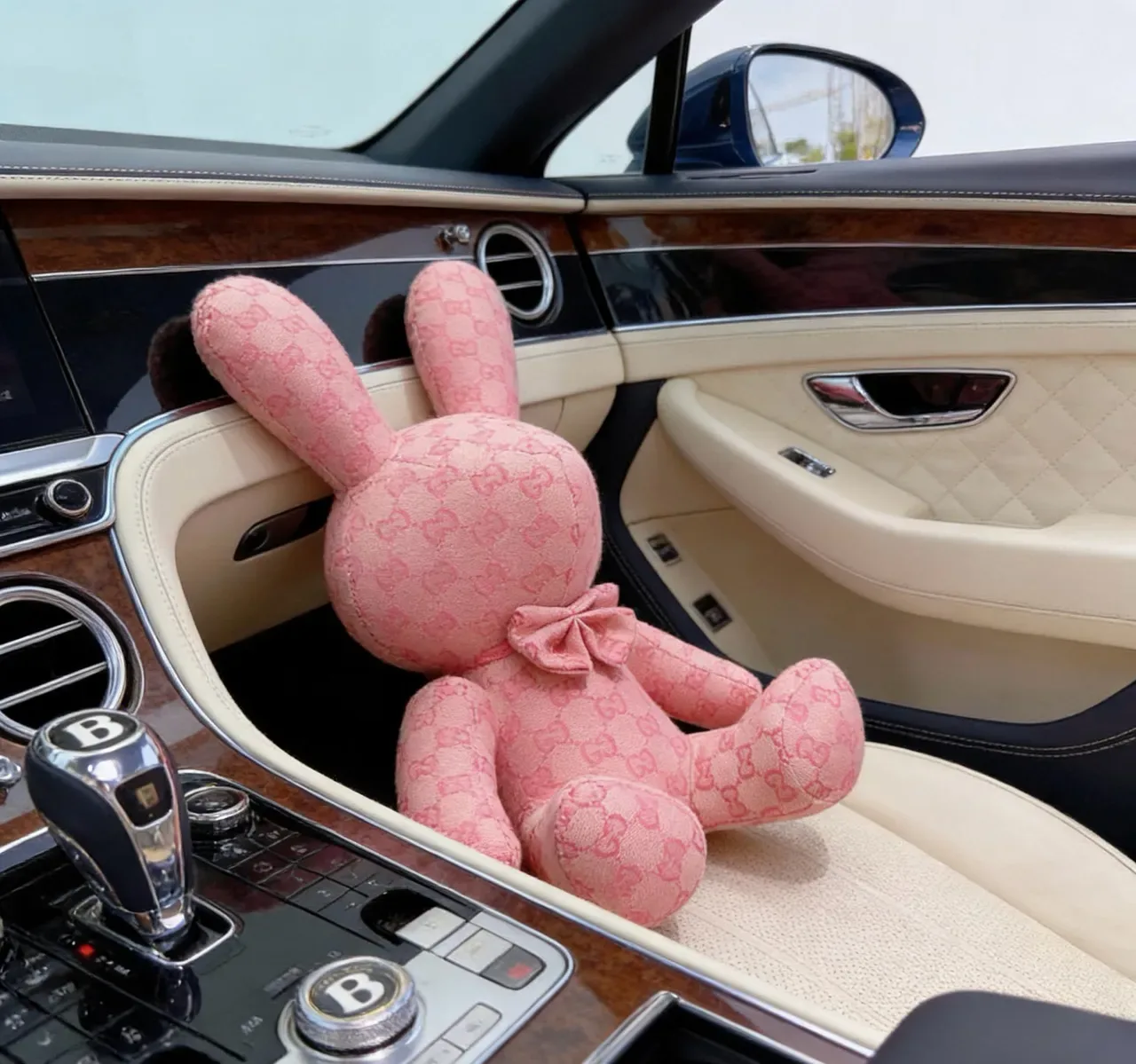 Gucci Pink Plush Monogrammed Handbag 4
