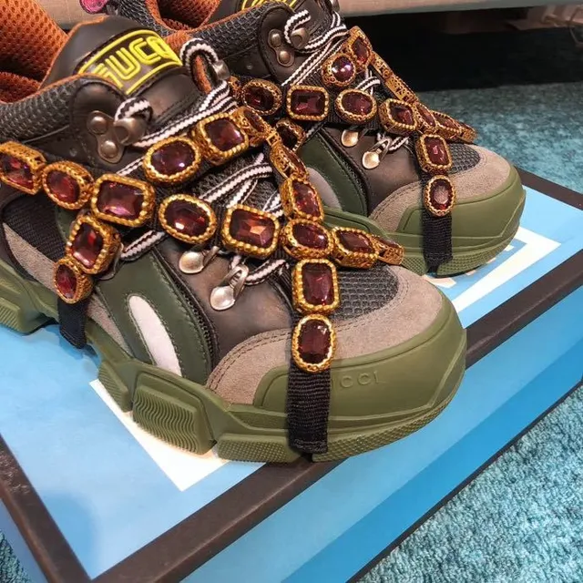 Gucci Rhyton Jeweled Strap Chunky Sneakers 3