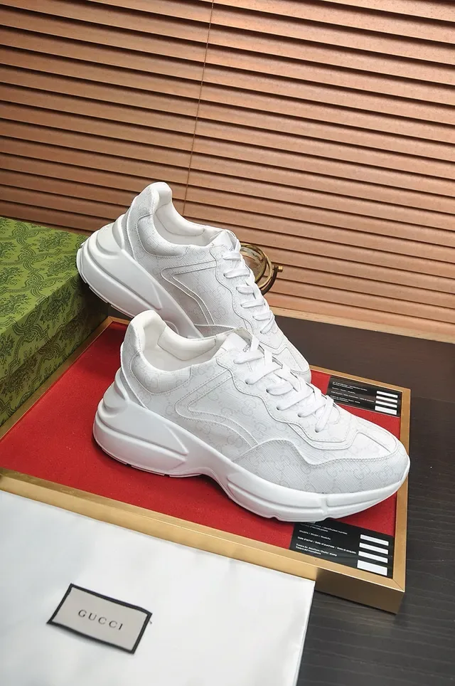 Gucci Rhyton Monogrammed White Lifestyle Sneakers 5