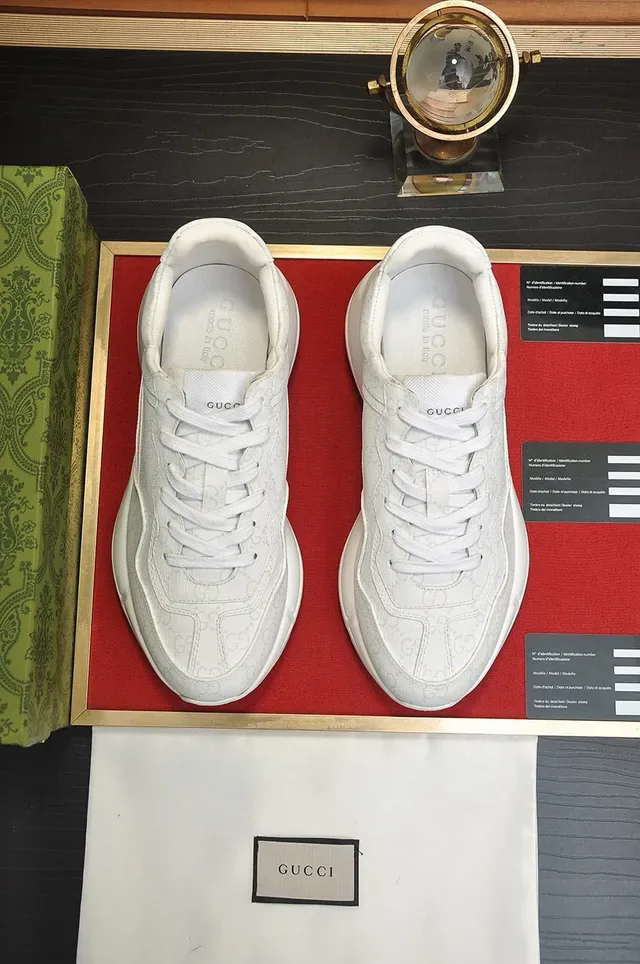 Gucci Rhyton Monogrammed White Lifestyle Sneakers 8