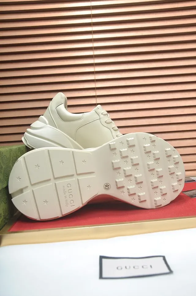 Gucci Rhyton Off-White Leather Chunky Sneakers 2