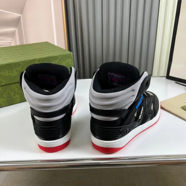 Gucci Screener Noir Beige GG Monogram Bleu accentué Lifestyle Sneakers 4
