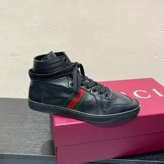 Gucci Screener Black Red Green Web Stripe Lifestyle Sneaker