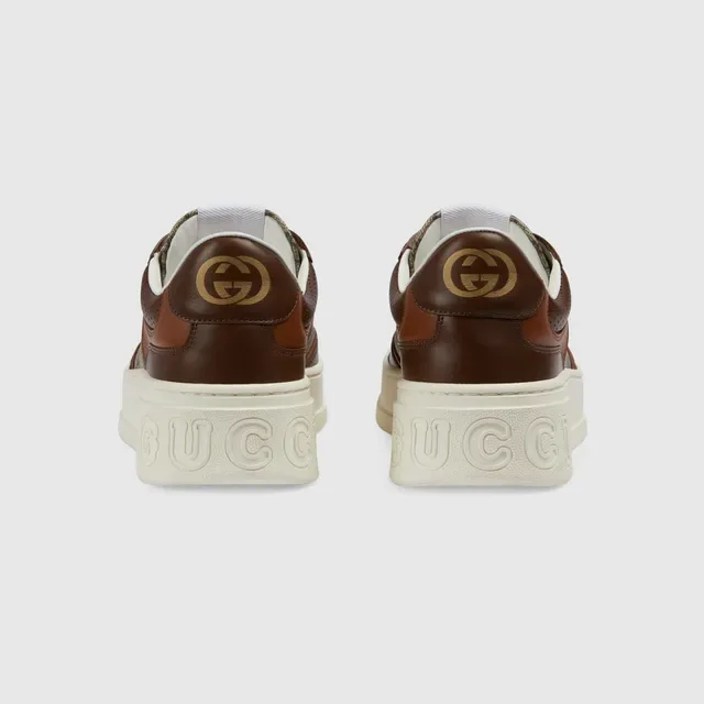 Gucci Screener Brown and Beige GG Monogram Lifestyle Sneakers 5