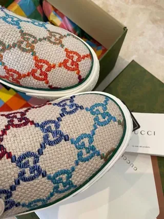 Gucci Screener GG Monogram Beige Multicolor Lifestyle Sneakers 2