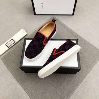 Gucci Screener GG Monogram Velvet Slip-On Loafers